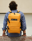 Sports Vegan Backpack yellow - Made with ocean plastic