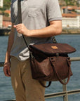 Versa Cork Messenger bag - Versa dark brown