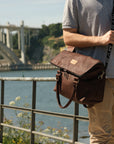 Versa Cork Messenger bag - Versa dark brown