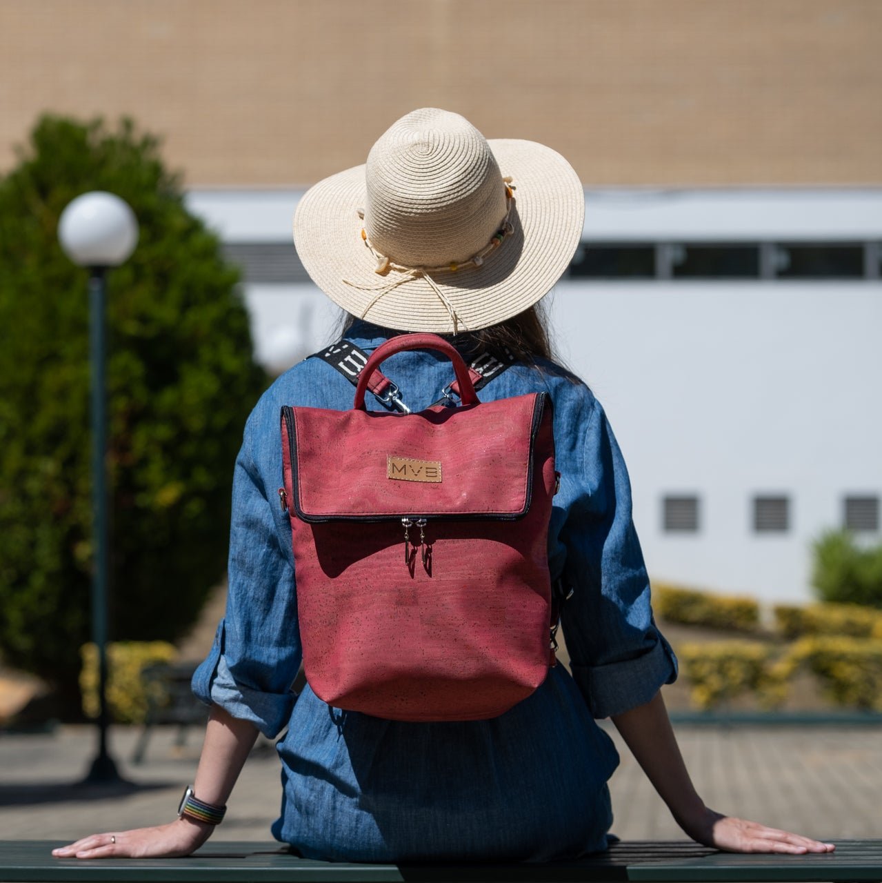 Trio Vegan Backpack Cherry