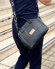 Mini Tote Handcraft Bag black cork