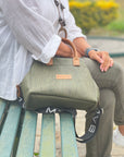 Mini Tote Handcraft Bag green cork