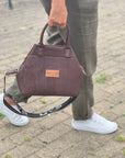 MINI TOTE BAG CORK DARK BROWN