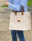 Tote Bag XL white cork