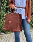 TOTE BAG XL CORK CROCO